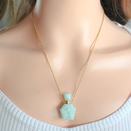 24 Karats Natural Amazonite Crystal Necklace