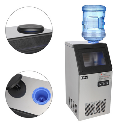 495W 50KG/H 120V Stainless Steel Commercial Ice Machine