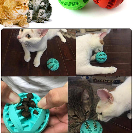 Pet Food Feeder Balls Dog Cat Puppy Teeth Chew Toys Ball