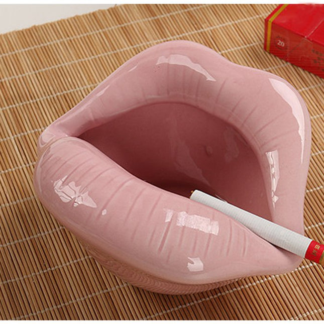 Cigar Ceramic Ashtray Sexy Lip Shape  Ashtray