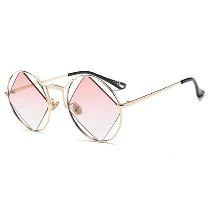 Round Diamond Centered Sunglasses
