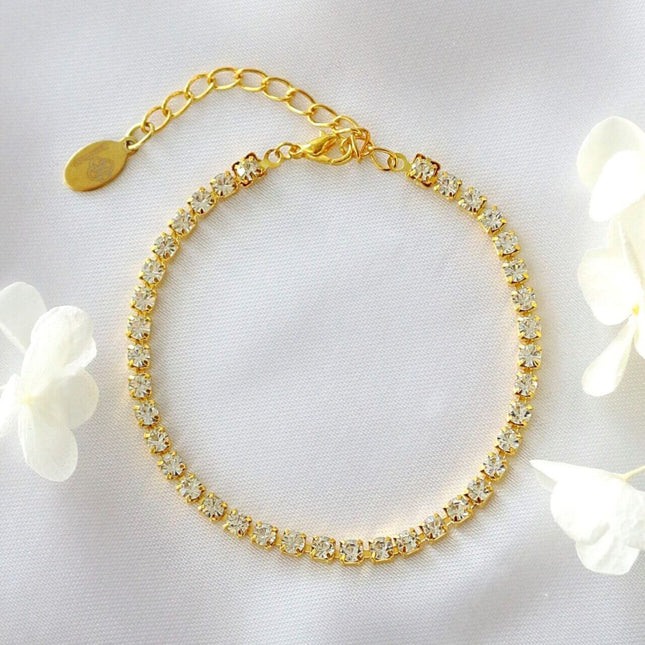 18 Karats Cubic Zirconia Link Bracelet