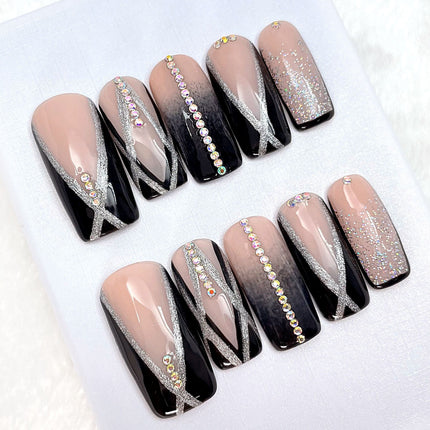 “Black Glam” Press On Nails Set