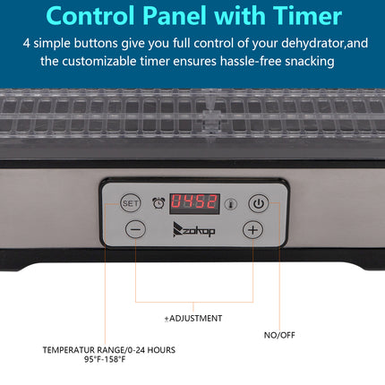 Large Drying Capacity Food Fruit  Dehydrator with 5pcs Movable Trays