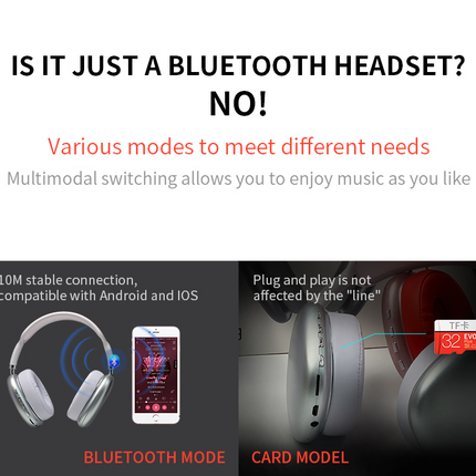 2021 New Wireless Headset HIFI Stereo Bluetooth Headphones