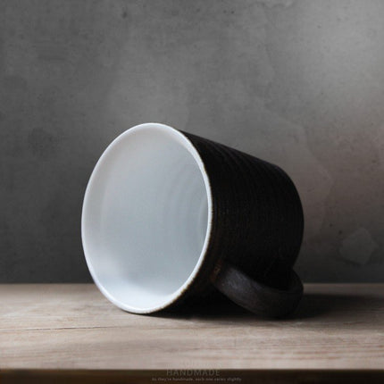 Retro Screw Thread Black and Gold Coffee Mug