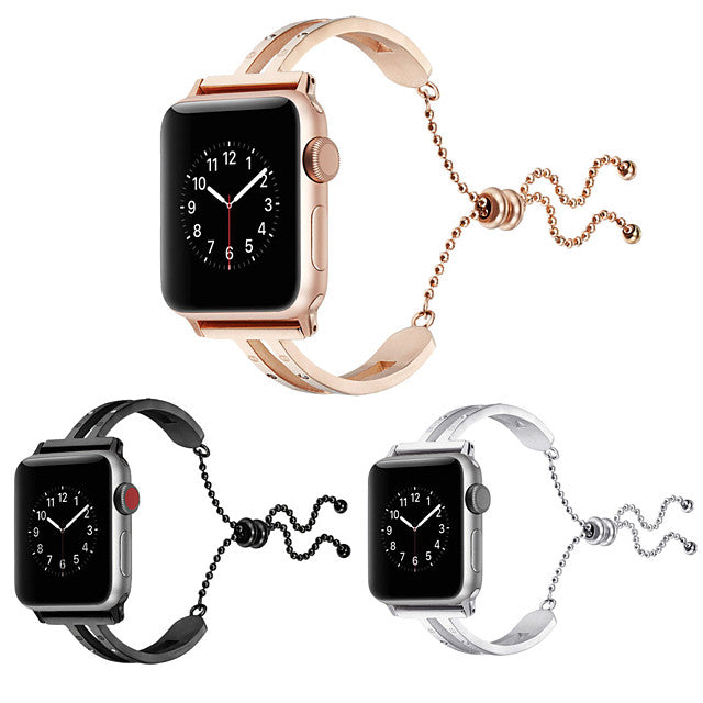 NEW Women Steel Watch Band Tassel Jewelry Cuff For Apple Watch