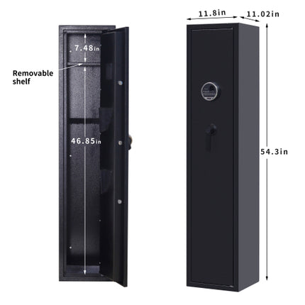 Metal Gun Security Cabinet Fingerprint/Keypad Long Gun Safe Cabinet