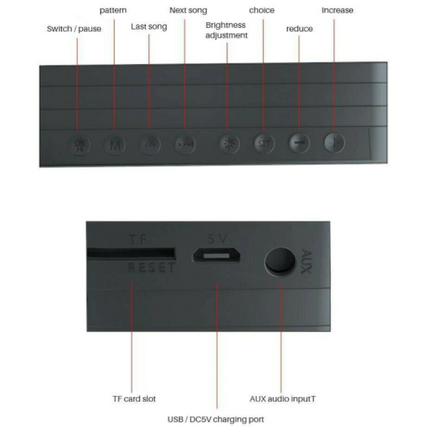LED Display Alarm Clock Wireless Bluetooth Speakers