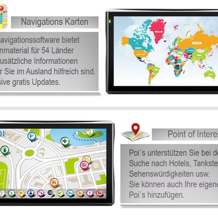 X7 7 inch GPS Navigation Device Car Europe Map