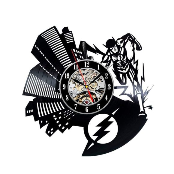 THE FLASH DC COMICS HANDMADE VINYL RECORD WALL CLOCK FAN GIFT