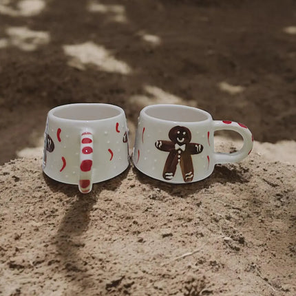 Handmade Ceramic Cookie Mug Set with Delightful Cookie-Inspired Design