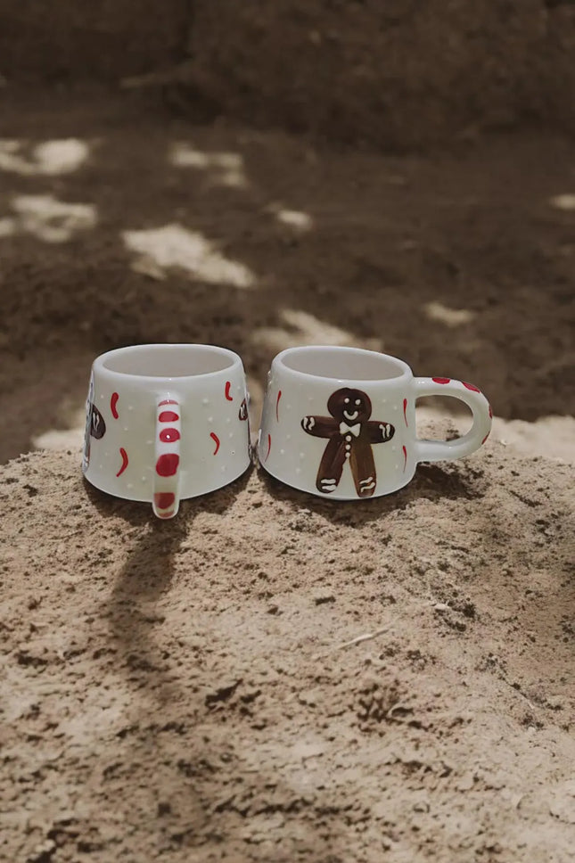 Handmade Ceramic Cookie Mug Set with Delightful Cookie-Inspired Design