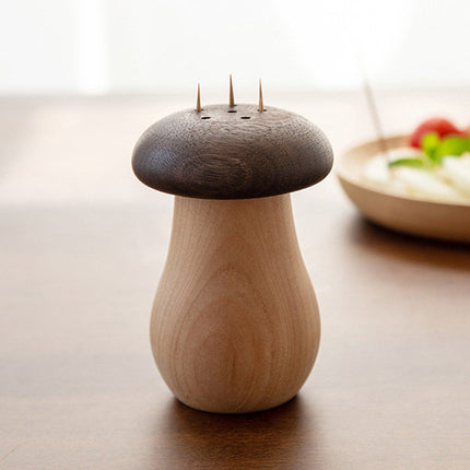 Mushroom Wooden Toothpick Holder