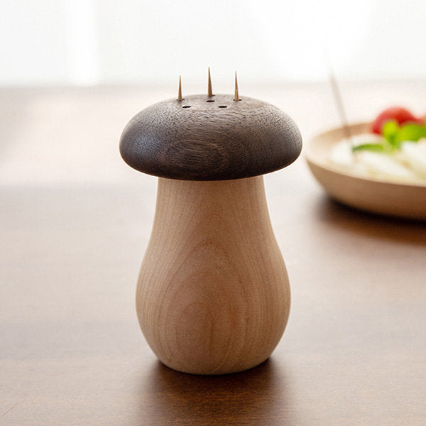 Mushroom Wooden Toothpick Holder