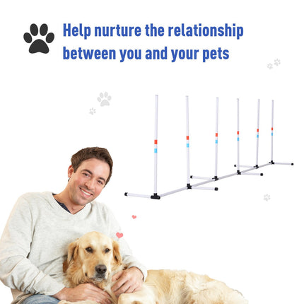 Sturdy Dog Weaves Poles Pet Speed and Agility Equipment Dogs Obstacle