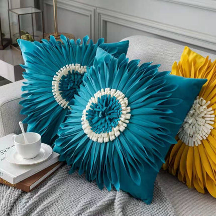 Fashion Modern Style White Throw Pillows Velvet Stitching
