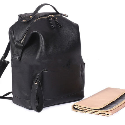 PU Leather Casual Mommy Backpack