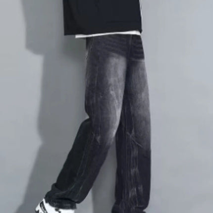 Men's Full Size Wash Loose Fit Jeans Plus Size