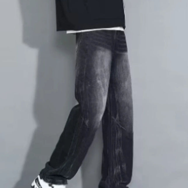 Men's Full Size Wash Loose Fit Jeans Plus Size