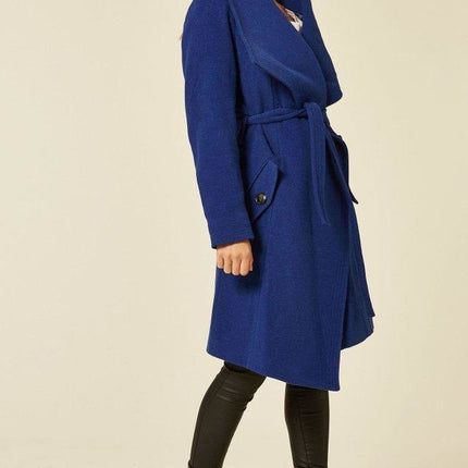 Wool Blend Large Lapel Duster Coat