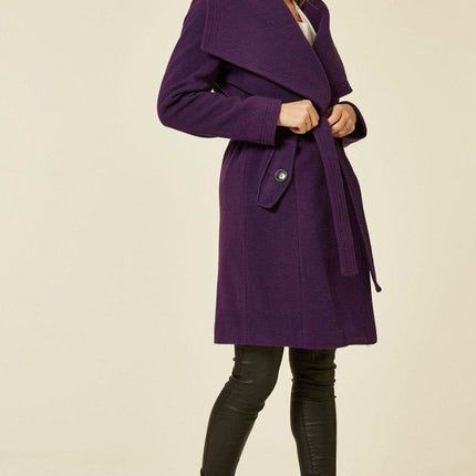 Wool Blend Large Lapel Duster Coat