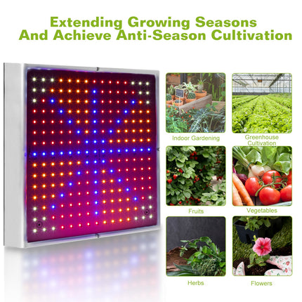 1 Set LED Grow Light Full Spectrum Hanging 225 LEDs Plant Grow Lamp