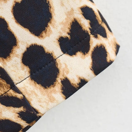 Leopard Print Sleeveless : Mini Dress