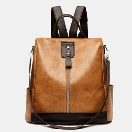 Stylish PU Leather Backpack for Everyday Adventures