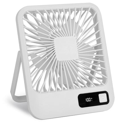 3 Colors Options -- 1Pc Mini Desktop Cooling Fan Rechargeable Battery