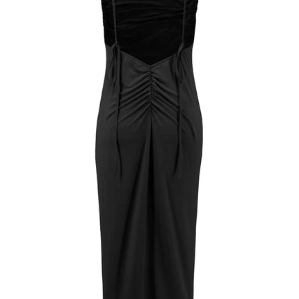 Backless Cowl Neck Sleeveless : Cami Dress