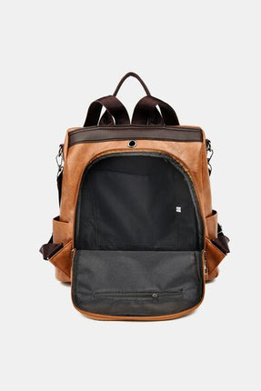 Stylish PU Leather Backpack for Everyday Adventures