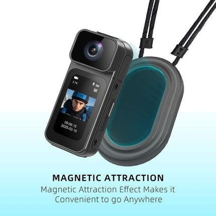 Ormos Mini Action Camera With 180 Degree Rotating Lens - 2.7K Ultra HD