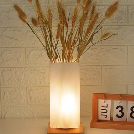 Dimmable Flower Vase Beside Decorative Table Lamp for Rustic Home