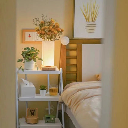 Dimmable Flower Vase Beside Decorative Table Lamp for Rustic Home