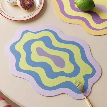 Dopamine Ripple Placemat Set of 4 Pcs for Whimsical Table Setting