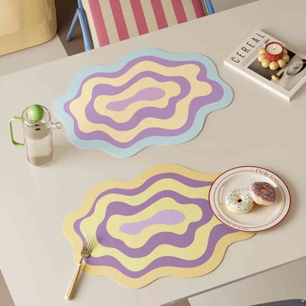 Dopamine Ripple Placemat Set of 4 Pcs for Whimsical Table Setting
