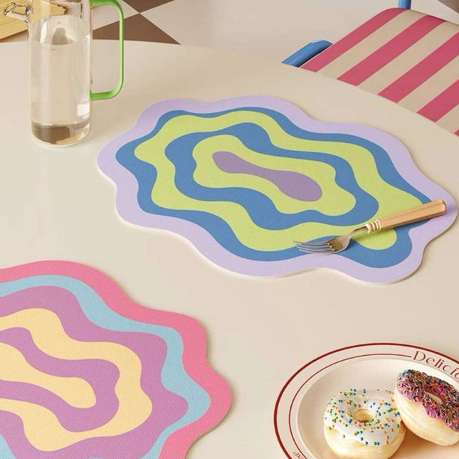 Dopamine Ripple Placemat Set of 4 Pcs for Whimsical Table Setting