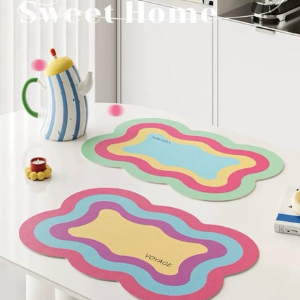 Dopamine Scalloped-edge Placemat Set Of 4 Pcs for Whimsical Table
