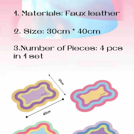 Dopamine Scalloped-edge Placemat Set Of 4 Pcs for Whimsical Table