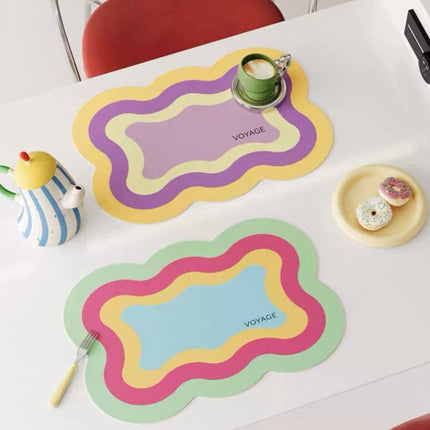Dopamine Scalloped-edge Placemat Set Of 4 Pcs for Whimsical Table
