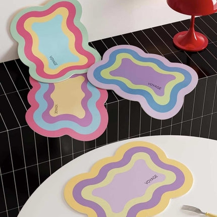 Dopamine Scalloped-edge Placemat Set Of 4 Pcs for Whimsical Table