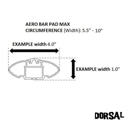DORSAL Aero Rack Pads 34" Car Crossbar Roof Surfboard Kayak SUP