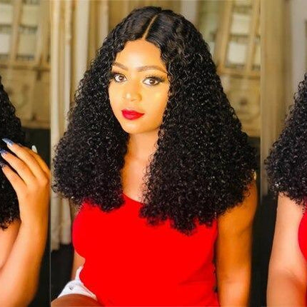 Super Double Drawn 12A Grade Pissy Curl BUNDLES with CLOSURES & FRONTA