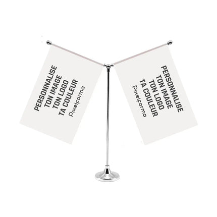 Drapeau de bureau personnalisé en forme de Y