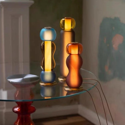 Drift Bottle Table Lamp - Handcrafted Modern Eclectic Ambient Lighting