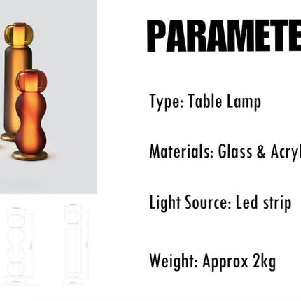 Drift Bottle Table Lamp - Handcrafted Modern Eclectic Ambient Lighting