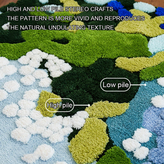3D Colorful Cartoon Rugs, Colorful Flower Floor Mats, Cute and