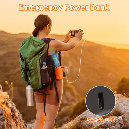 5 In 1 Portable Waist Clip Fan With 5 Speeds Flashlight 10000mAh