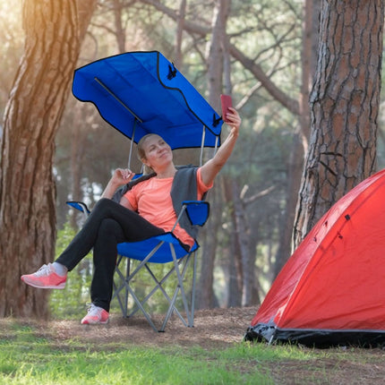 Foldable Beach Canopy Chair Sun Protection Camping Lawn Canopy Chair